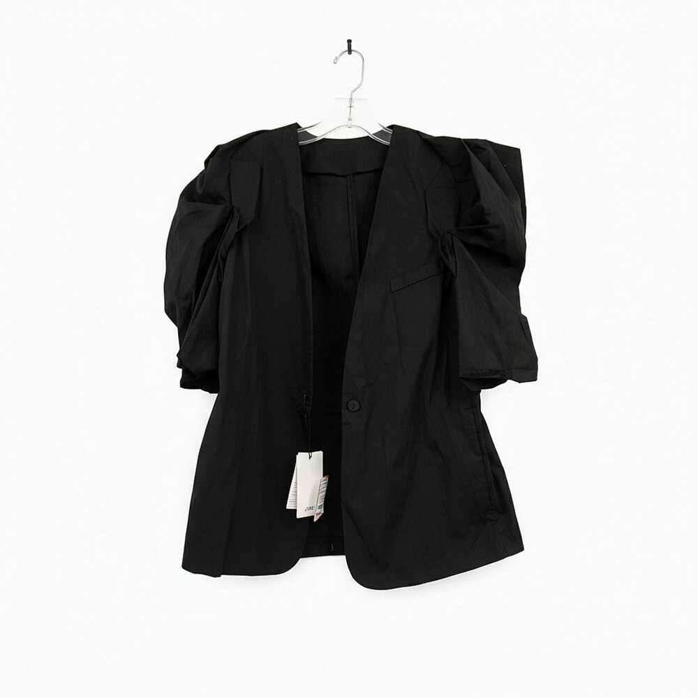 JNBY Puff Shoulder Jacket Black | Women’s L Knit Wool-Blend